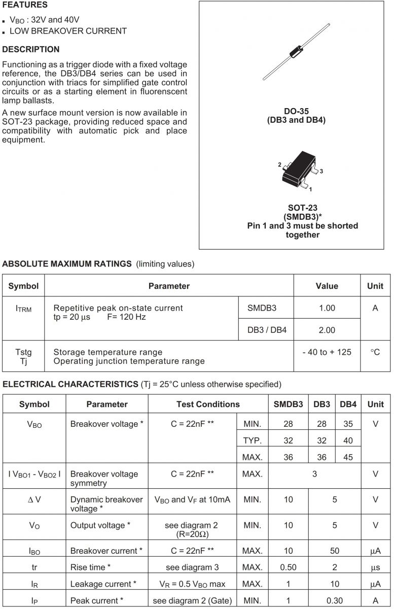 טריסטורים DIAC